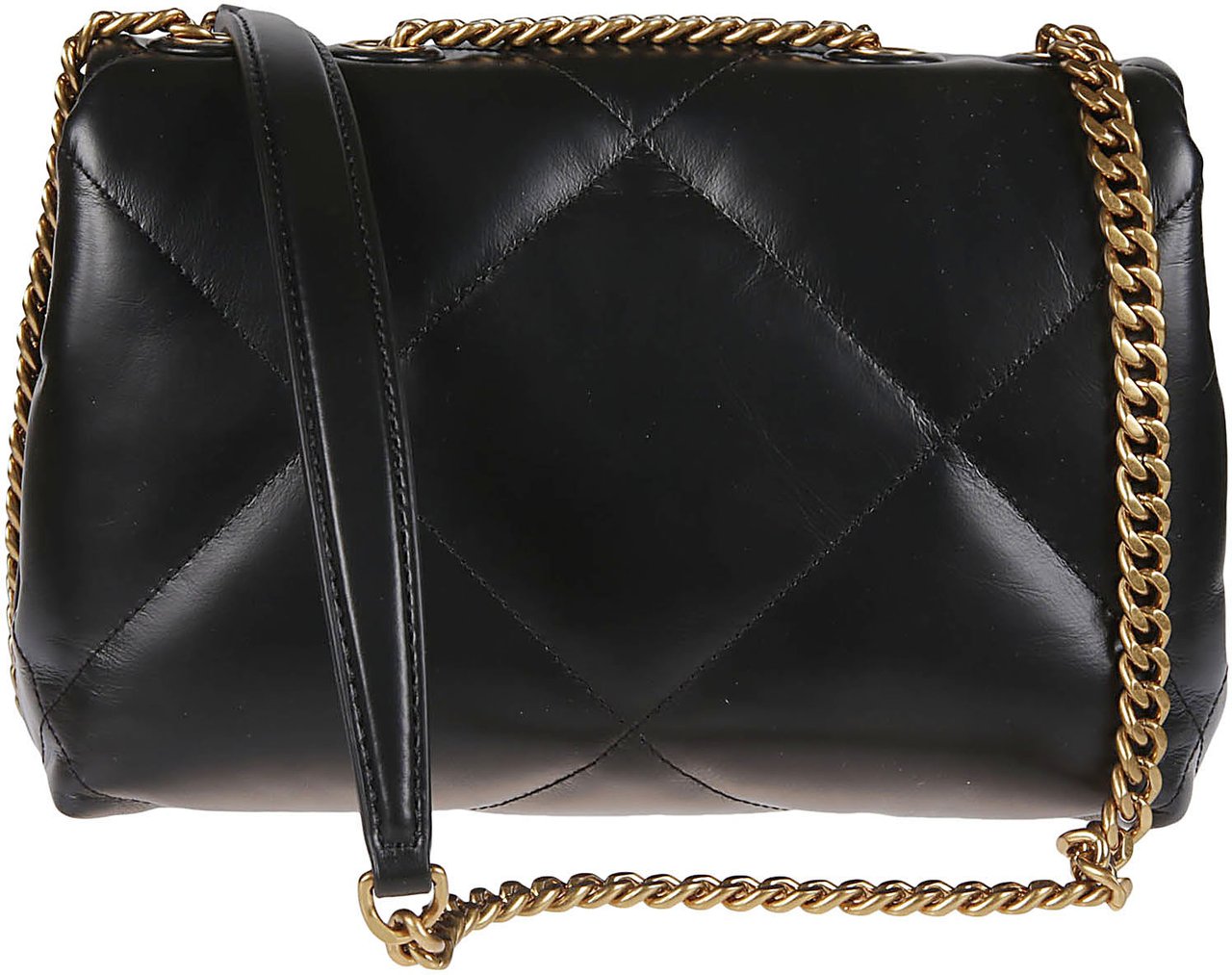 Tory Burch Kira Small Diamond Quilt Convertible Shoulder Bag Black Zwart