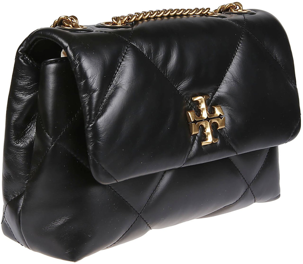 Tory Burch Kira Small Diamond Quilt Convertible Shoulder Bag Black Zwart