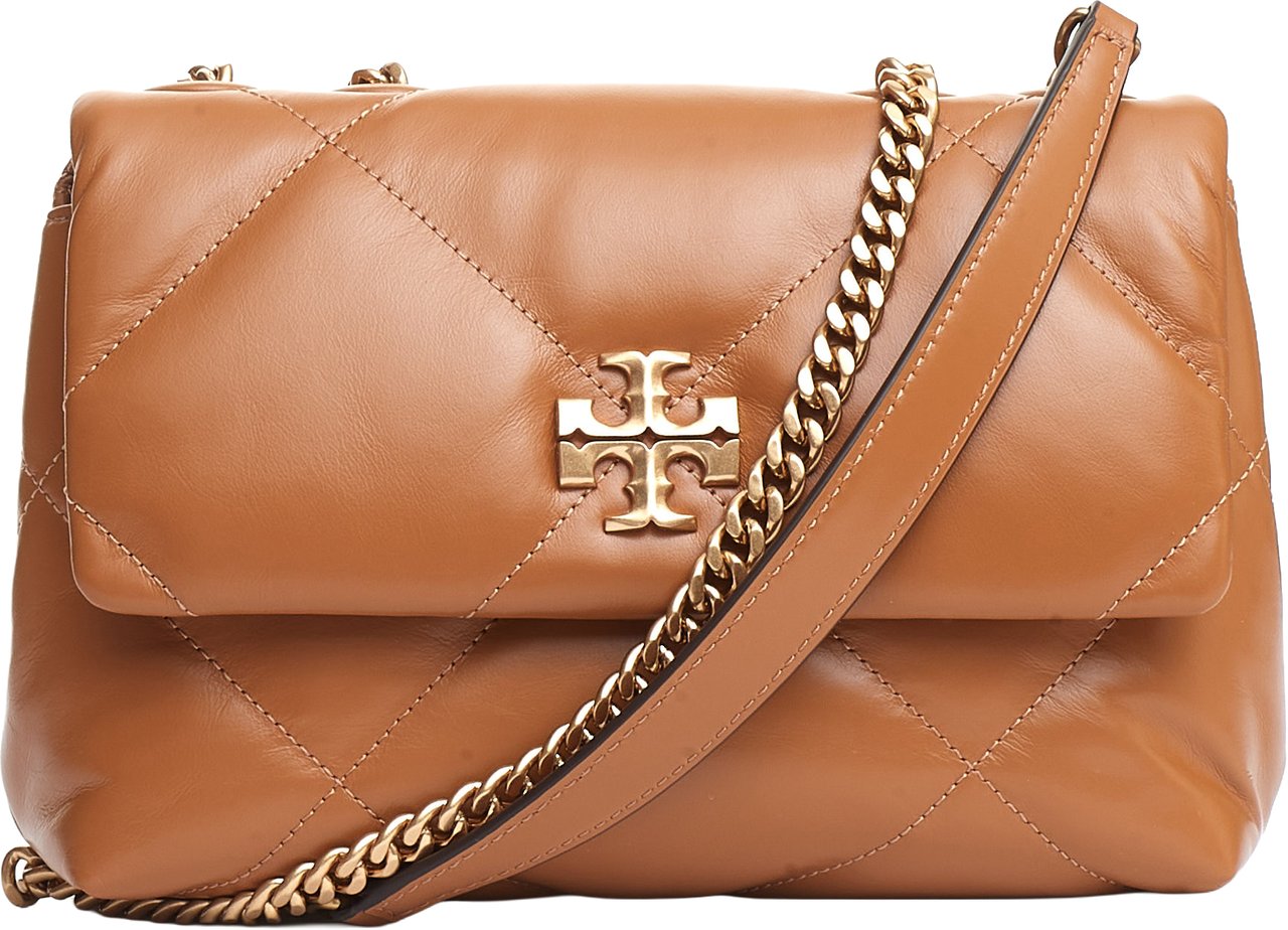 Tory Burch Kira Diamond Small Convertible Cuoio Bruin
