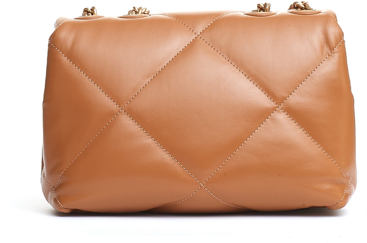 Tory Burch Kira Diamond  Small Convertible Cuoio Bruin