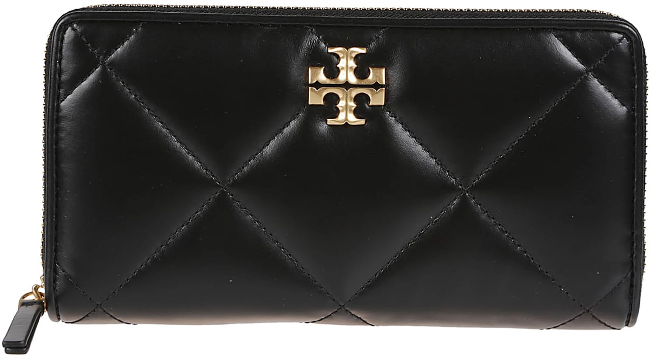 Tory Burch Kira Diamond Continental Wallet Black Zwart