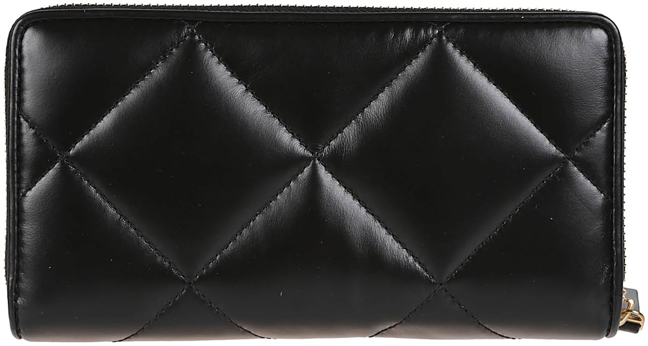 Tory Burch Kira Diamond Continental Wallet Black Zwart