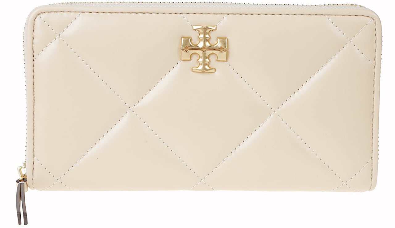 Tory Burch Kira Diamond Continental Wallet Nude & Neutrals Beige