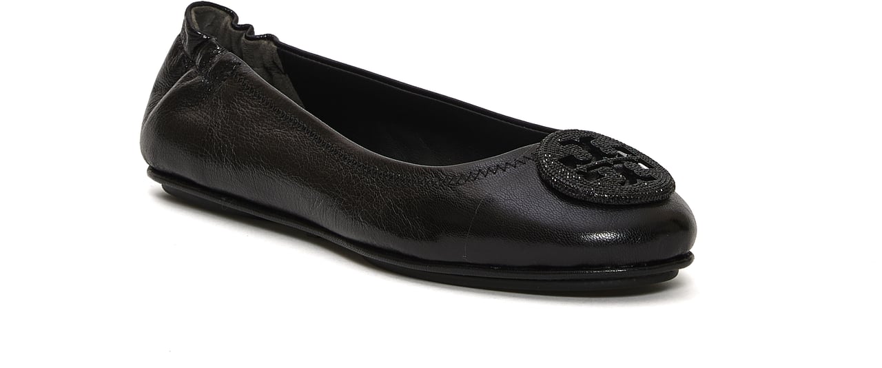 Tory Burch Minnie Travel Ballerina Nera Zwart