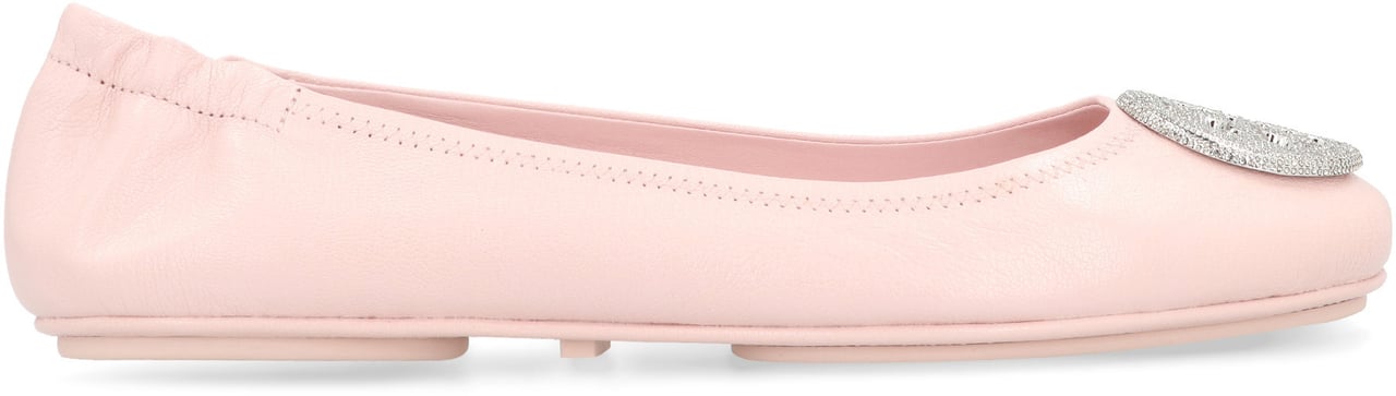 Tory Burch Minnie Travel Leather ballet flats Roze
