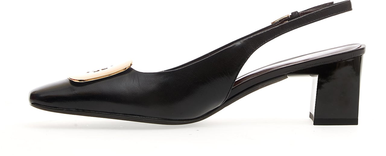Tory Burch Slingbask Pelle Nera Fibbia Zwart