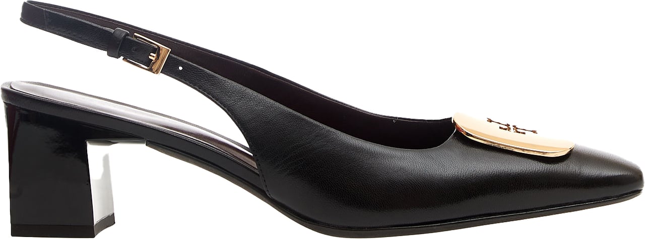 Tory Burch Slingbask Pelle Nera Fibbia Zwart