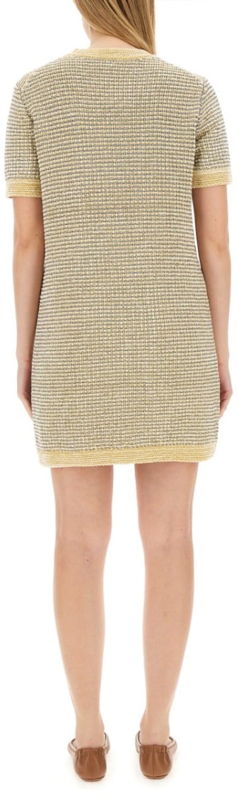 Tory Burch Velvet Dress Neutraal