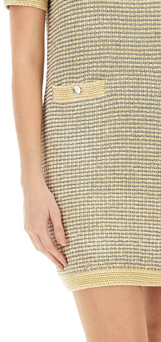 Tory Burch Velvet Dress Neutraal