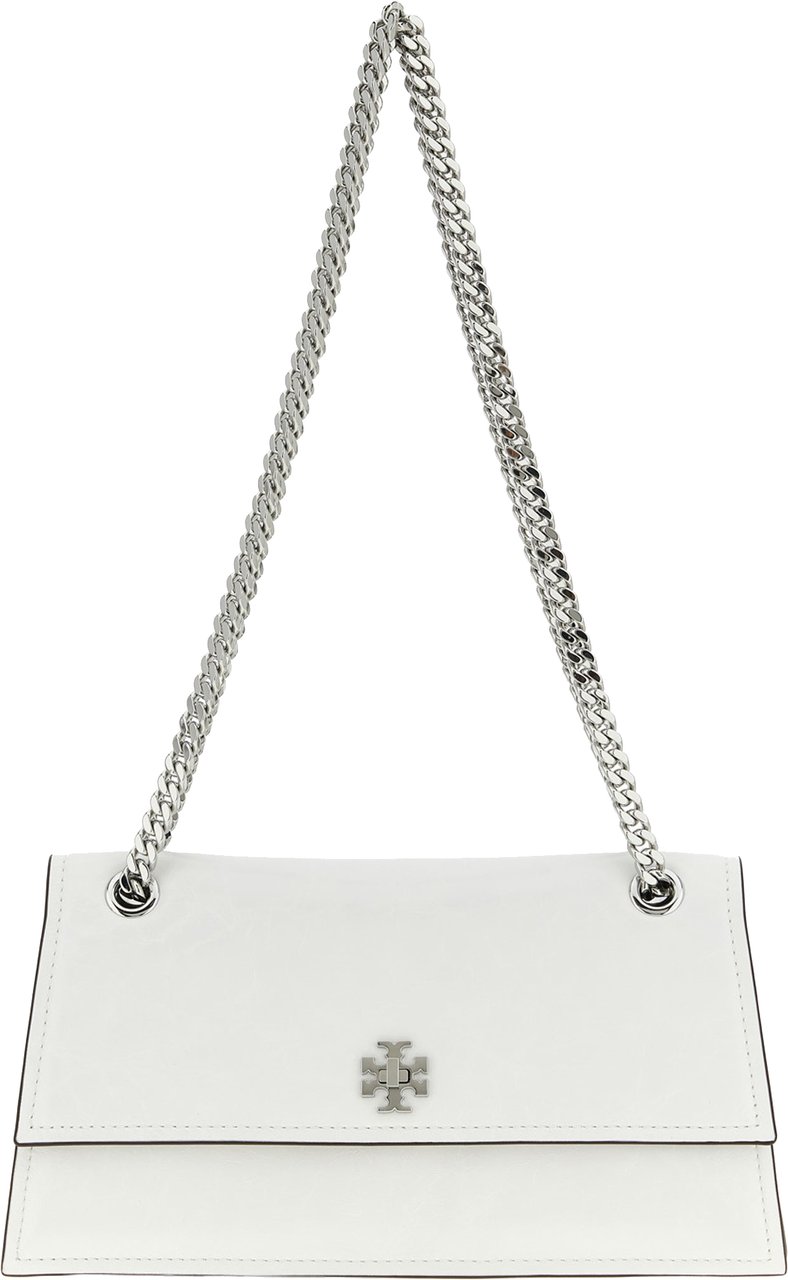 Tory Burch White Lamb Leather Shoulder Bag Wit