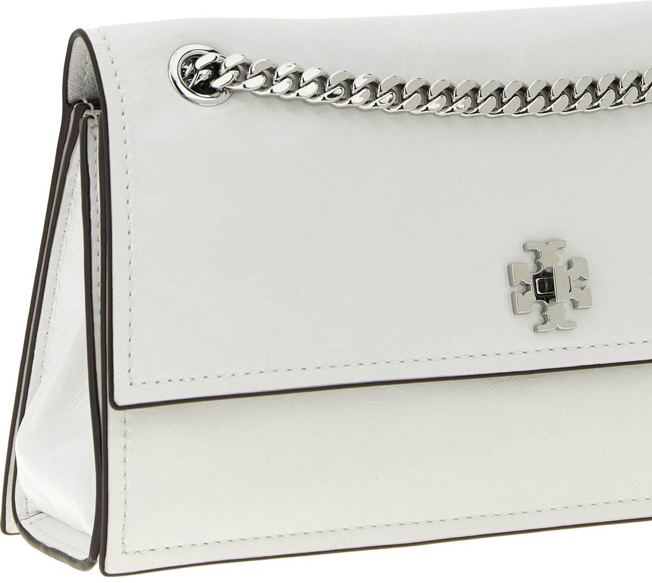 Tory Burch White Lamb Leather Shoulder Bag Wit