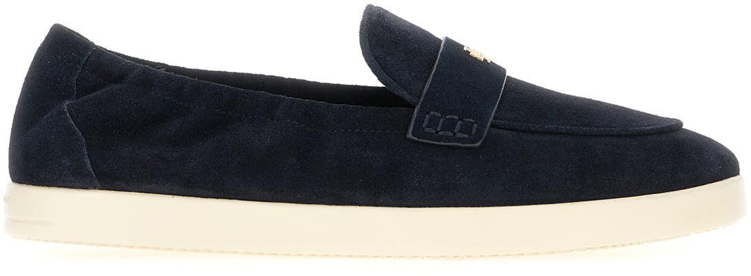 Tory Burch Tory Burch Midnight blue suede Sport loafers Blauw