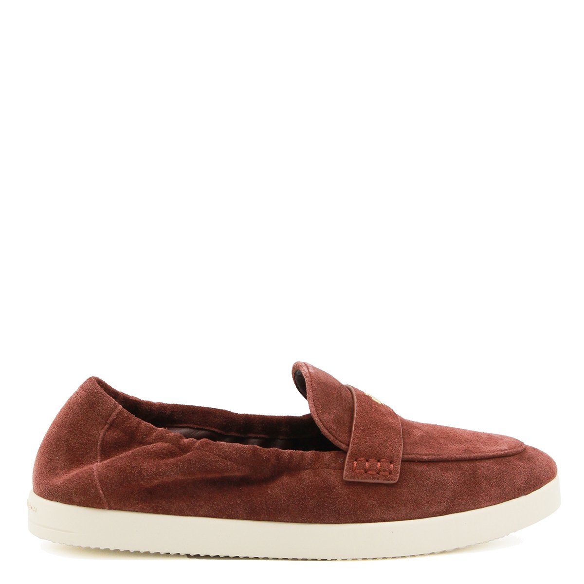 Tory Burch Cherry Suede Elasticated Loafers Rood