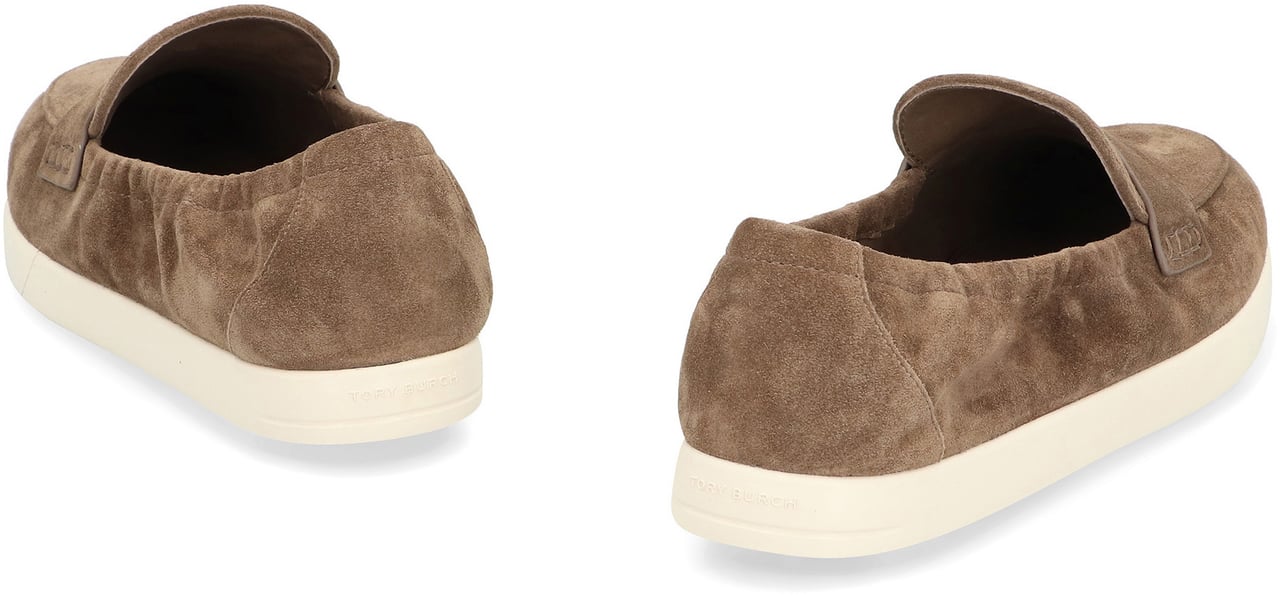 Tory Burch Ballerina suede loafers Groen