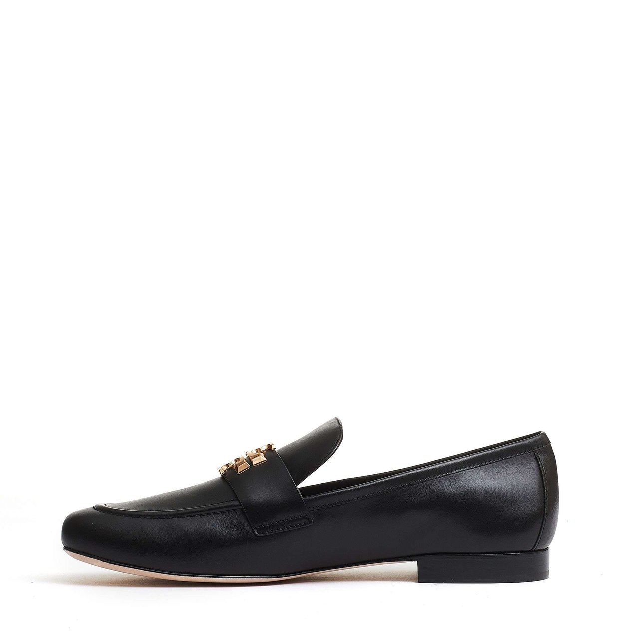 Tory Burch Eleanor Nappa Lined Leather Loafers Zwart