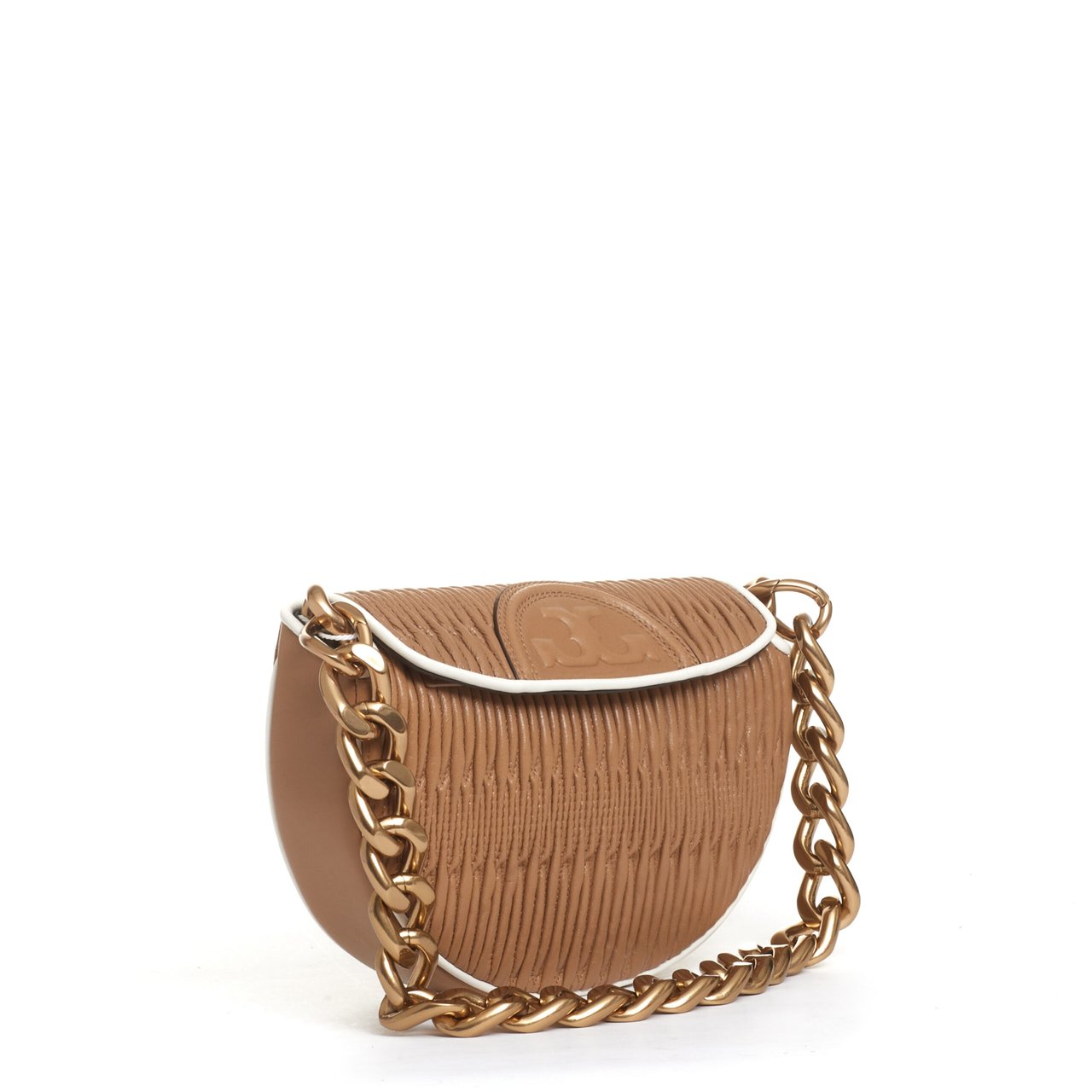 Tory Burch Mini Sella Pelle Cappuccino Beige