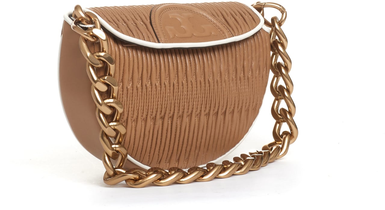 Tory Burch Mini Sella Pelle Cappuccino Beige
