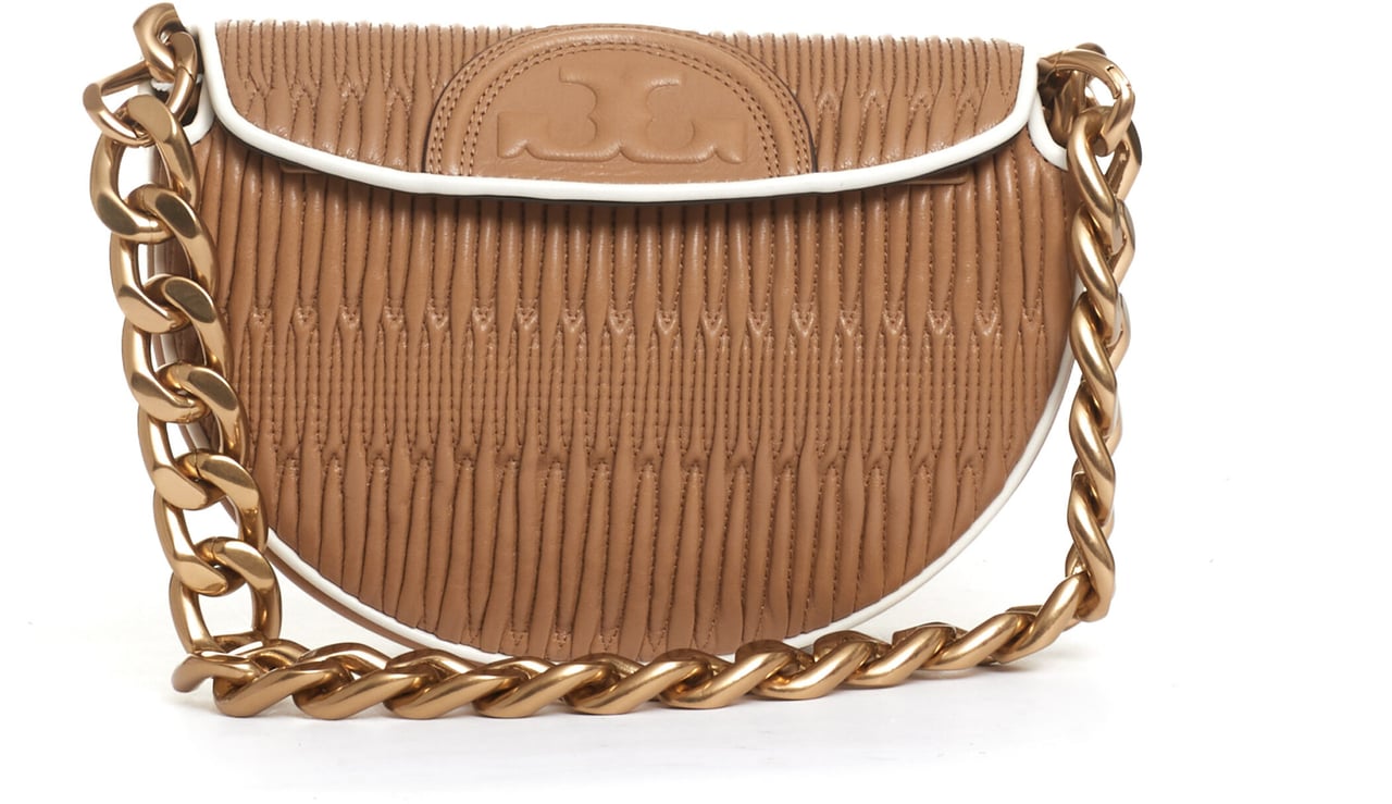 Tory Burch Mini Sella Pelle Cappuccino Beige