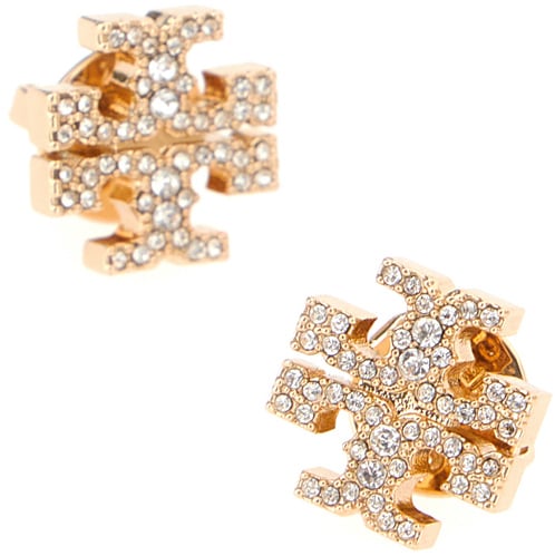 Tory Burch Tory Burch Metal Kira pavÃ© earrings Metallic