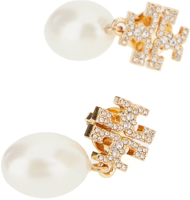 Tory Burch Tory Burch Metal Kira pavÃ© pendants earrings Metallic