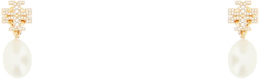 Tory Burch Tory Burch Metal Kira pavÃ© pendants earrings Metallic