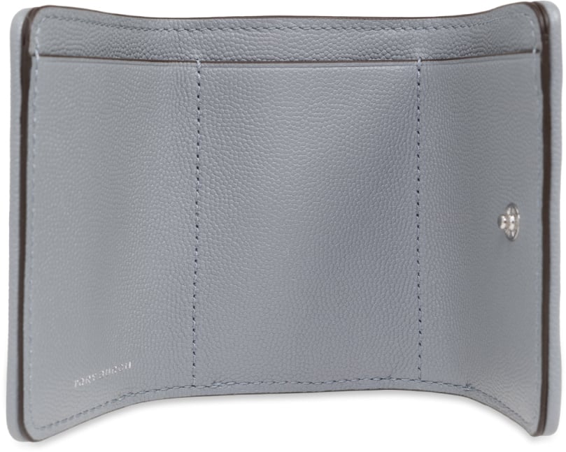 Tory Burch Fleming Soft Logo Wallet Grijs