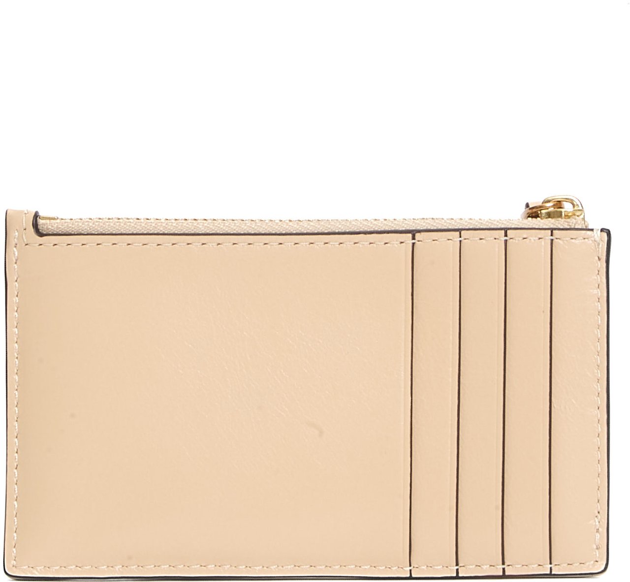 Tory Burch Zip Card Case Color Vaniglia Beige