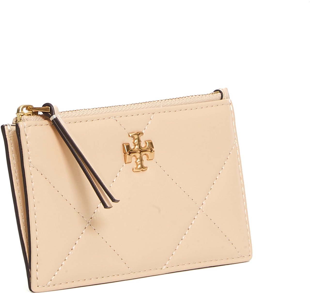 Tory Burch Zip Card Case Color Vaniglia Beige