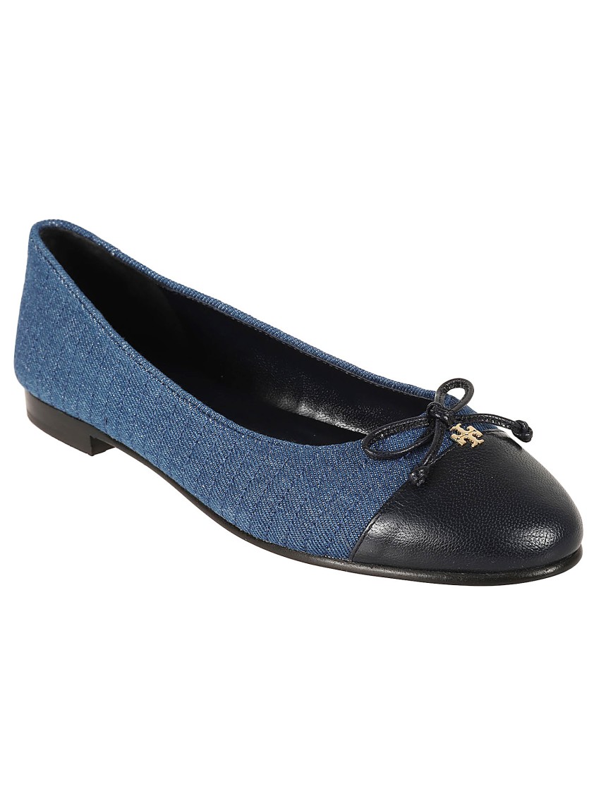 Tory Burch Textured Upper Flats Blauw