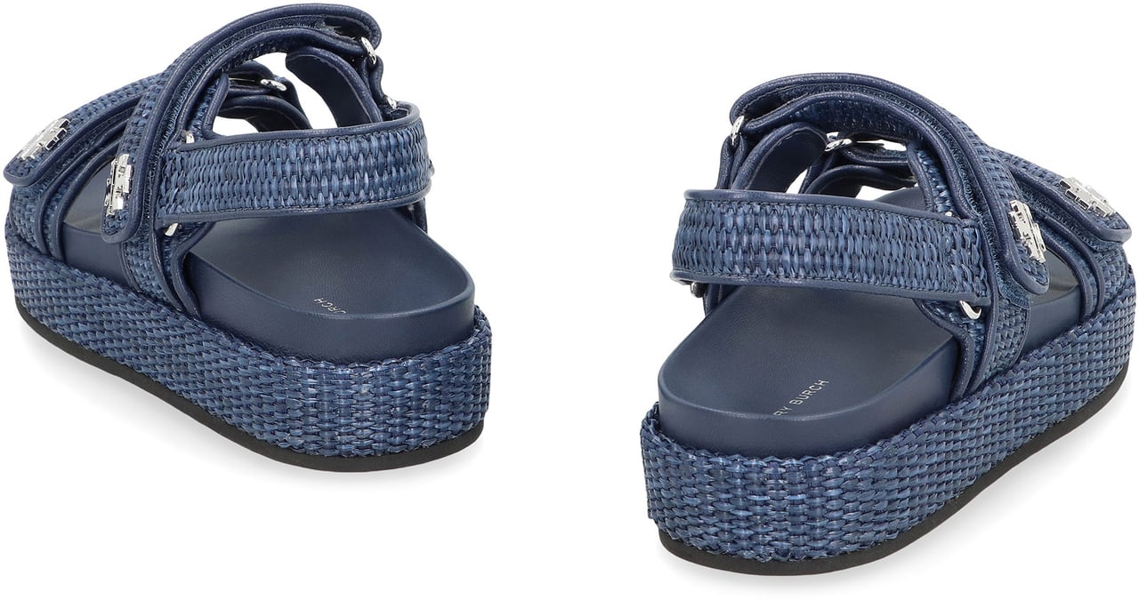 Tory Burch Kira Intrecciato sandals Navy