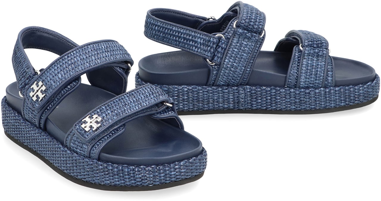 Tory Burch Kira Intrecciato sandals Navy