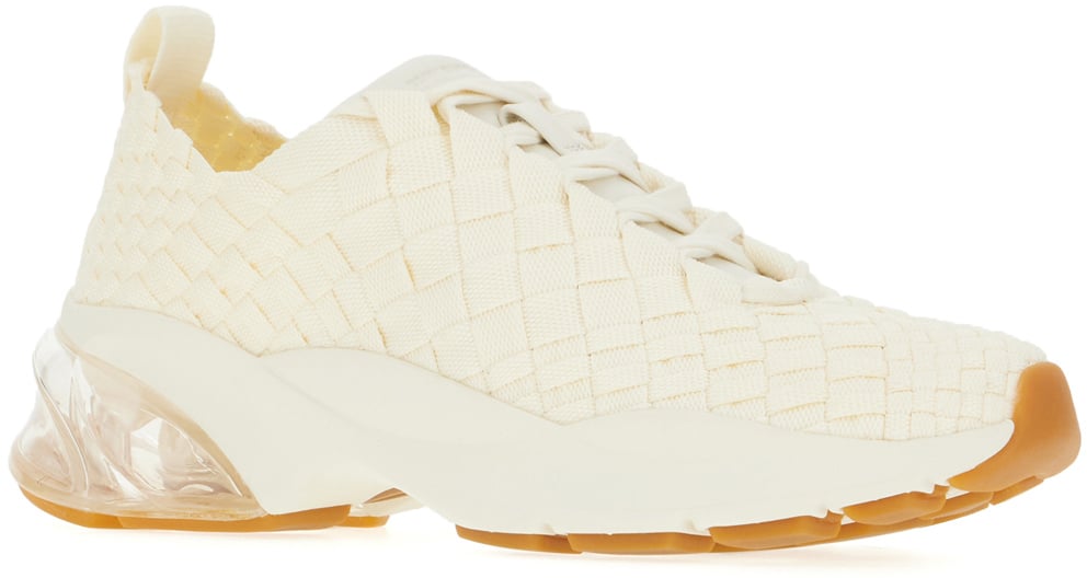 Tory Burch Tory Burch Ivory fabric sneakers Neutraal