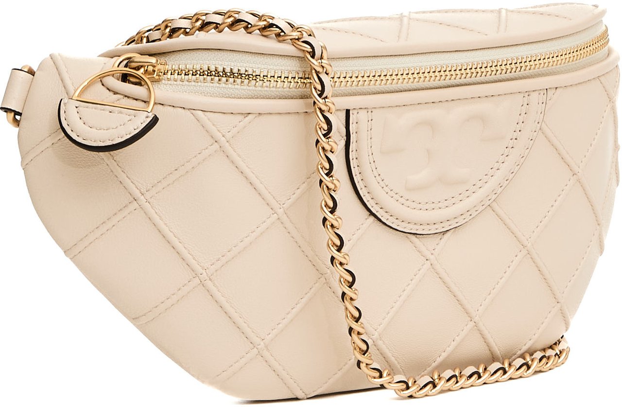 Tory Burch Belt Bag Double Zip New Cream Beige