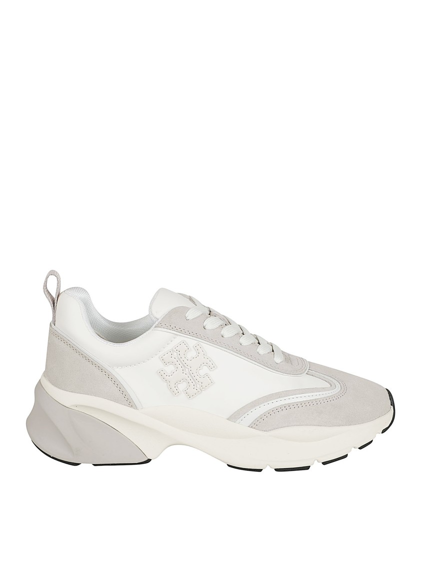 Tory Burch Refined Sneakers With Artful Suede Wit
