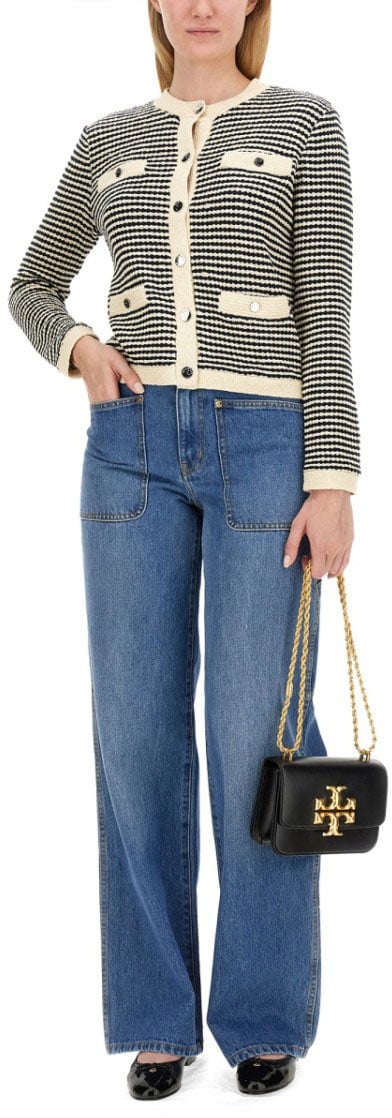 Tory Burch Kendra Cardigan Blauw