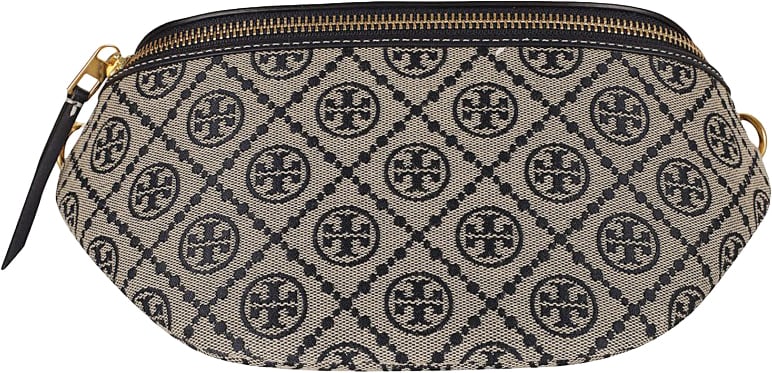 Tory Burch Rounded Shoulder Bag With Distinctive Pattern Grijs