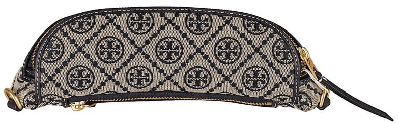 Tory Burch Rounded Shoulder Bag With Distinctive Pattern Grijs