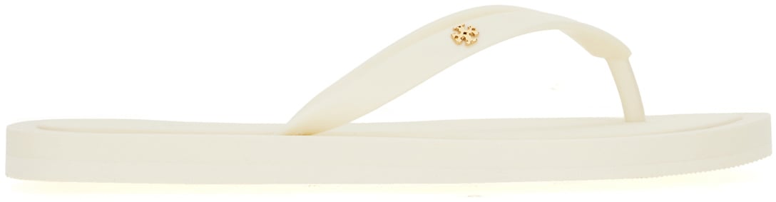 Tory Burch White rubber Kira thong slippers Wit