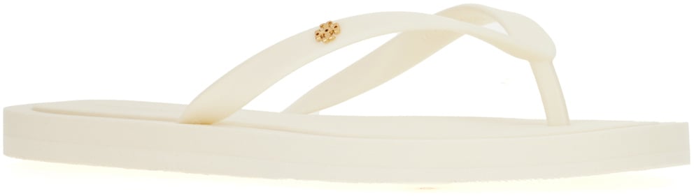 Tory Burch White rubber Kira thong slippers Wit