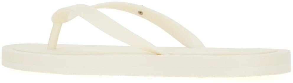 Tory Burch White rubber Kira thong slippers Wit