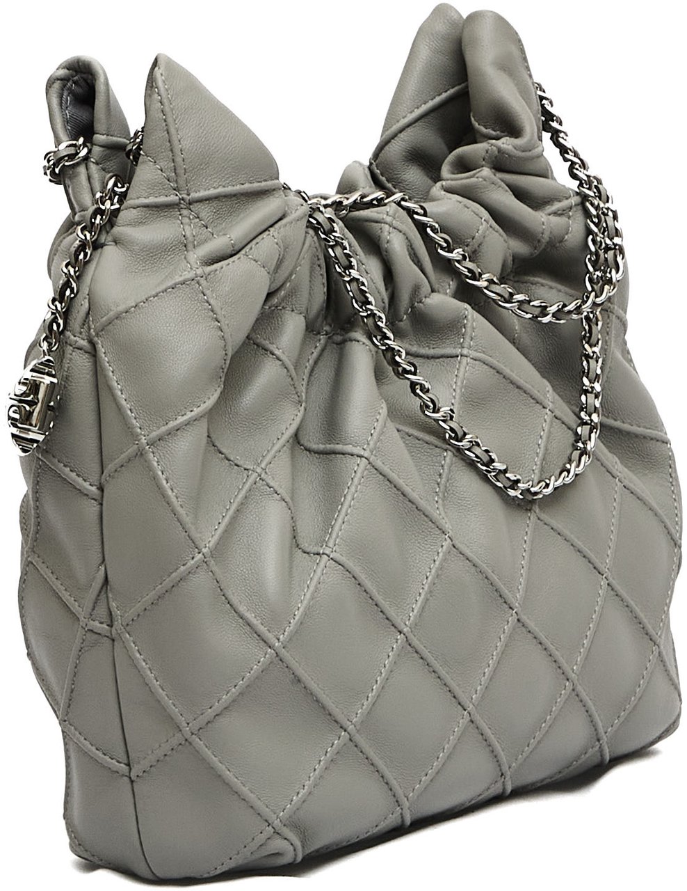 Tory Burch Mini Hobo Pelle Grigia Grijs