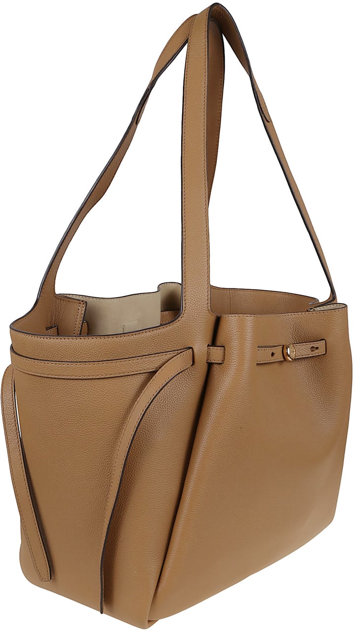 Tory Burch TORY BURCH Romy Pebbled Tote Maroon