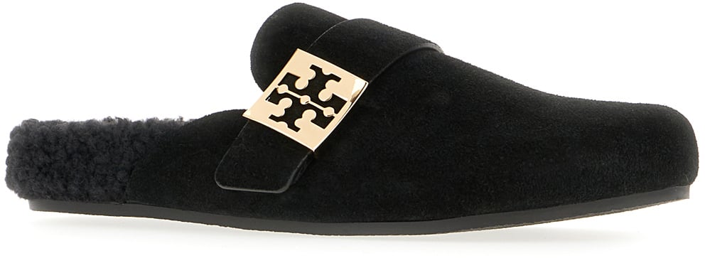 Tory Burch Tory Burch Black suede Mellow slippers Zwart