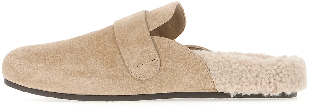 Tory Burch Tory Burch Cappuccino suede Mellow slippers Bruin