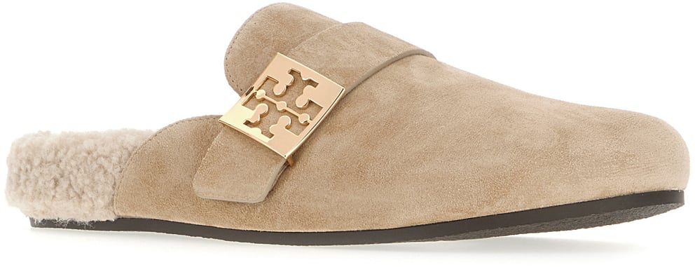 Tory Burch Tory Burch Cappuccino suede Mellow slippers Bruin