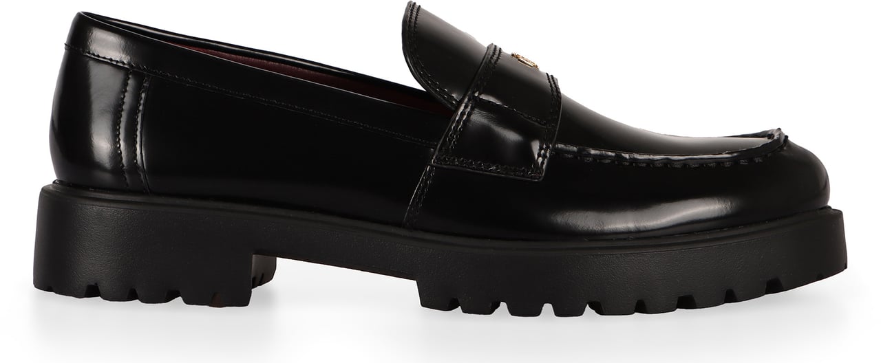 Tory Burch Leather loafers Zwart