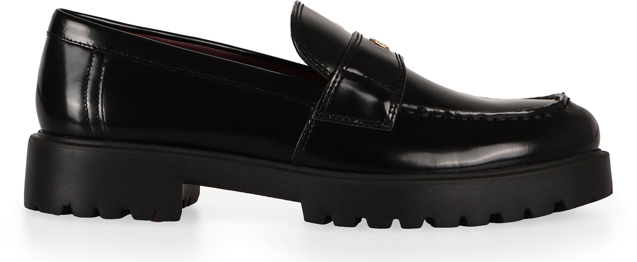 Tory Burch Leather loafers Zwart