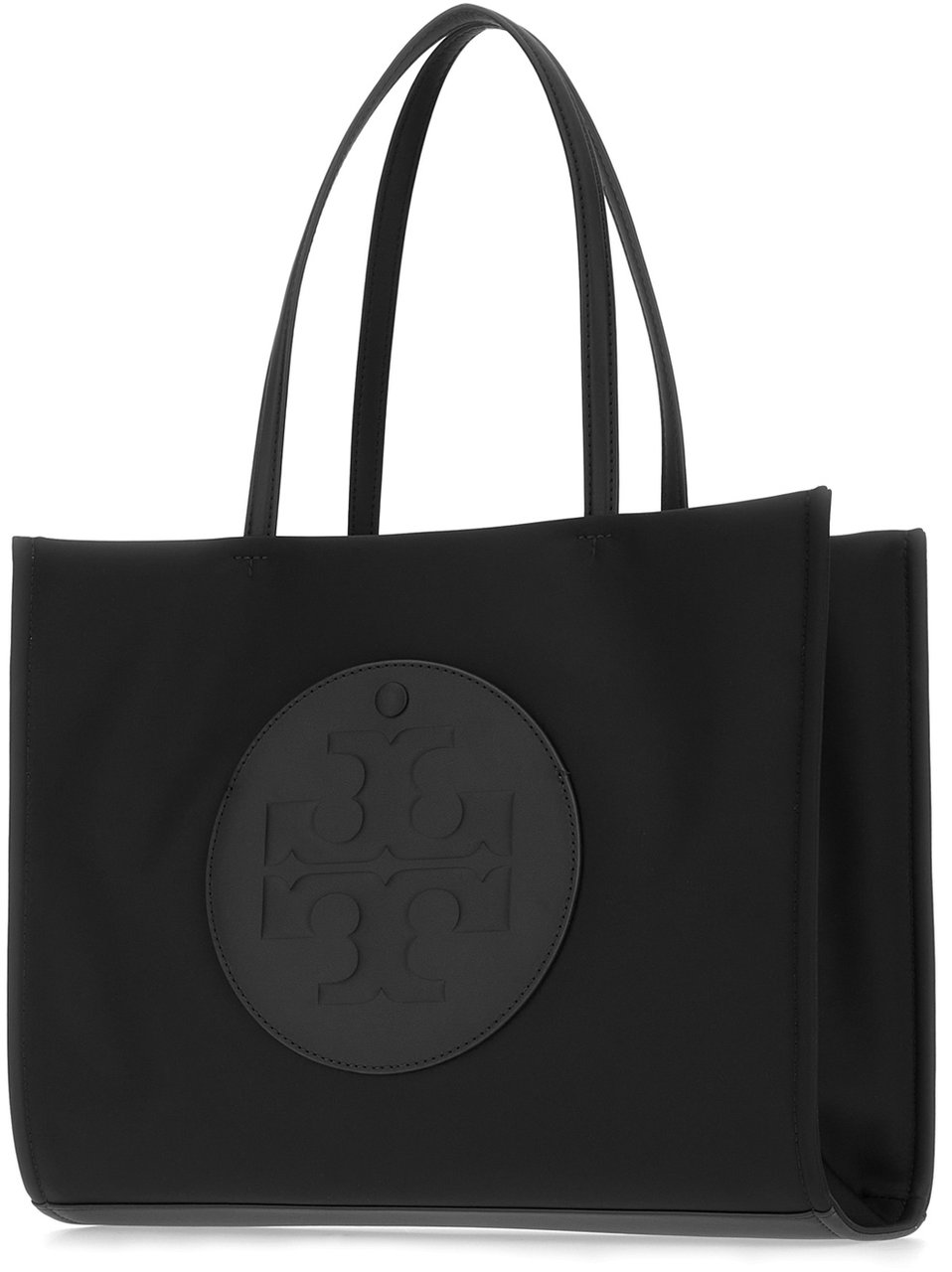 Tory Burch Tory Burch Black nylon small Ella shopping bag Zwart