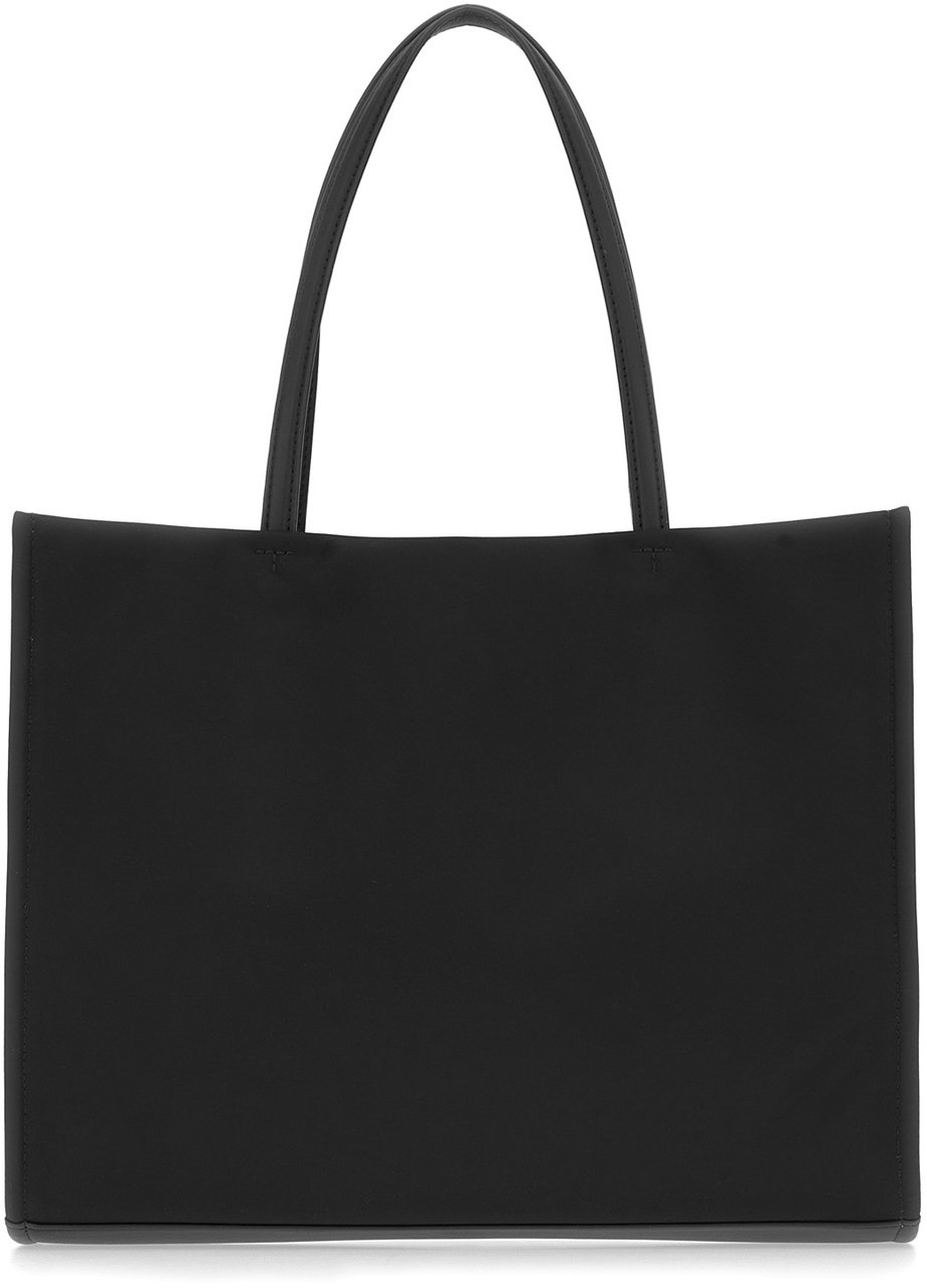 Tory Burch Tory Burch Black nylon small Ella shopping bag Zwart