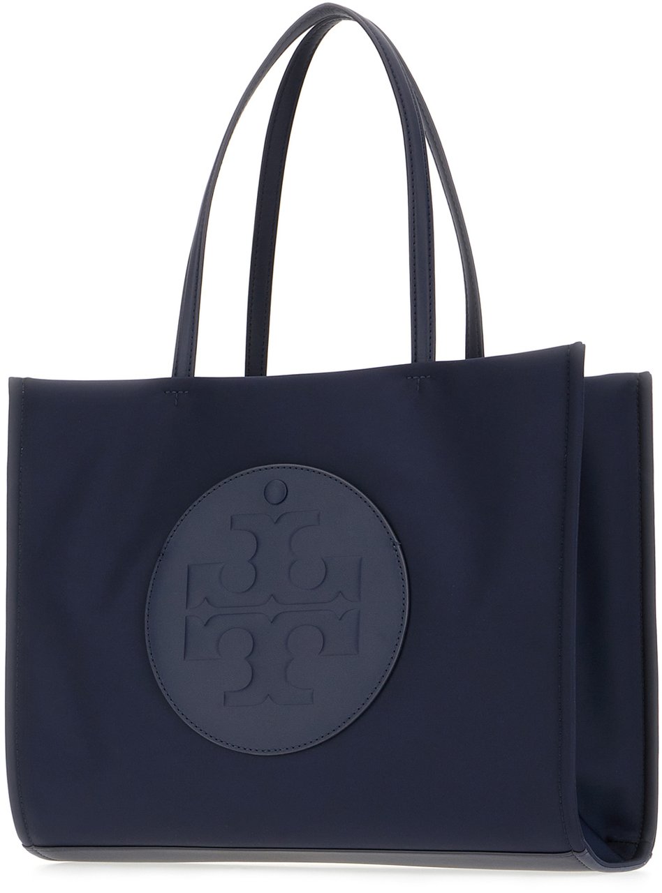 Tory Burch Tory Burch Navy blue nylon small Ella shopping bag Blauw